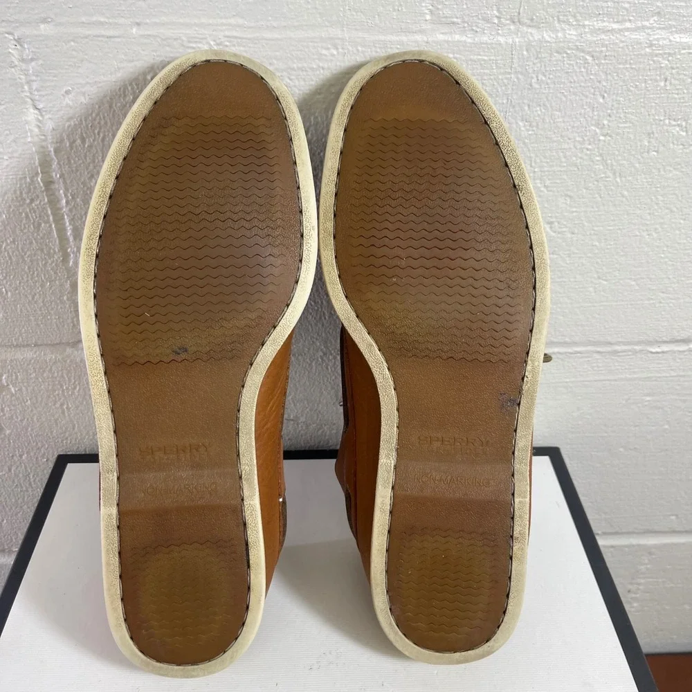 Sperry Top-Sider Brown Leather Boat Shoes Moc Toe Loafers Men's Size 12 M